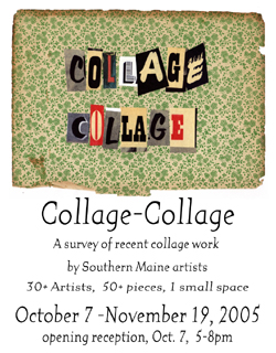 Poster for  Collage-Collage exhibit at ubu studio